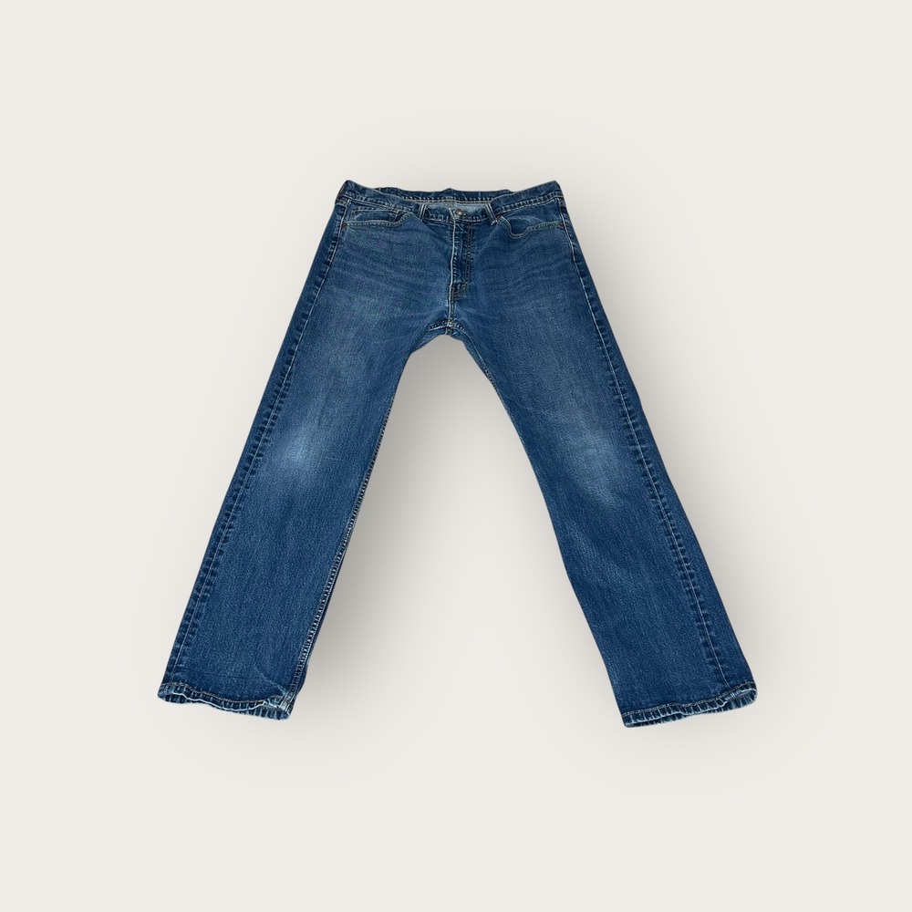 Levis 505 Mens Jeans‎ Blue Medium Wash Regular Fit Straight Leg Denim W38 L32